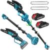 imageSeesii PS610 2IN1 Cordless Pole Saw ampamp Mini Chainsaw 6Inch Brushless Chain Saw with 2x 20Ah Battery 16Foot MAX Reach Brach Tree Saw with Extension Pole for Wood Cutting Garden 2024 UPGRADE