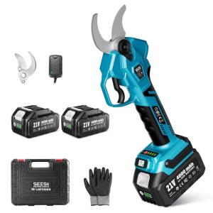 imageSEESII Electric Pruning Shears Cordless 16quot Cutting Diameter Power Pruner  2 Pcs 40Ah Batteries Brushless Motor Extra SK5 Blade 4 Modes Adjustable Branch Cutter for Tree Flower Trimming16 Electric Pruner