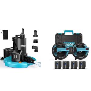 imageSEESII Pool Cover Pump with Electric Suction Cups for Glass