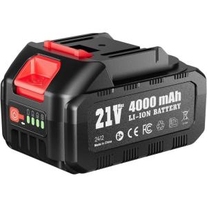 imageSEESII Upgraded 1PCS 21V 4000mAh Replacement Battery Compatible with SEESII Tools Impact Wrench Mini Chainsaw