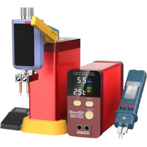 imageSeeSii 801D Spot Welder 12KW Capacitor Energy Storage Pulse Battery Spot Welder with 73B Welding Pen Support 2 Welding Modes Enhanced 0103mm Nickel Strip for DIY and Industrial Spot Welding