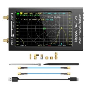 imageSeesii NanoVNAF V3 Vector Network Analyzer Upgraded 1MHz6GHz 43 Inch HF VHF UHF VNA Antenna Analyzer Measuring SParameter Voltage SWRPhaseDelaySmith ChartRTC Realtime801 Scan PointsNanoVNAF V3