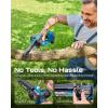 imageSEESII 2in1 Electric Pole Saws for Tree Trimming 6 Inch Mini Chainsaw Cordless with Extension Pole Battery Powered Pole Chain Saw Tree Trimmer Limb Branch Cutter Pruner with 2 Battery PS600Blue