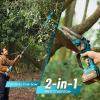 imageSEESII 2in1 Pole Saws for Tree Timming Electric Mini Chainsaw 6 Inch Cordless 2 x 4000mAh Batteries Tree Pruner Brushless Chain Saw with Extension Pole for Limb Branch Cutter16Ft Reach6in pole saw 4000mAh4000mAH