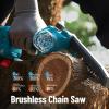 imageSEESII 2in1 Pole Saws for Tree Timming Electric Mini Chainsaw 6 Inch Cordless 2 x 4000mAh Batteries Tree Pruner Brushless Chain Saw with Extension Pole for Limb Branch Cutter16Ft Reach6in pole saw 4000mAh4000mAH