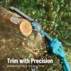 imageSEESII 2in1 Pole Saws for Tree Timming Electric Mini Chainsaw 6 Inch Cordless 2 x 4000mAh Batteries Tree Pruner Brushless Chain Saw with Extension Pole for Limb Branch Cutter16Ft Reach6in pole saw 4000mAh4000mAH