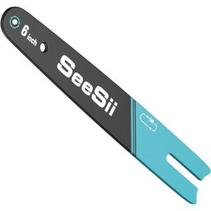 imageSEESII Replacement Chainsaw Bar Guide Bar for Mini Chainsaws 6 Inch Compatible with SEESII Protable Electric Chain Saw
