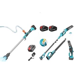 imageSeesii 2 in 1 Cordless 8 inch Pole Saw ampamp Mini Chainsaw with 2 Battery  Seesii Cordless Stick Water Transfer Pump with 4000mAh 21V Battery ampamp Charger 720GPH