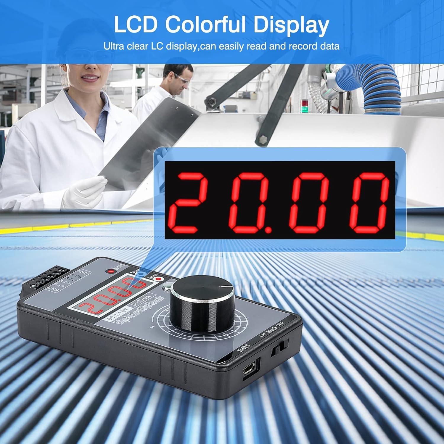 imageSeesii 022mA420mA DC 010V Signal Generator Mini Adjuatable Function Generator with LCD Display Current Voltage Analog Generator