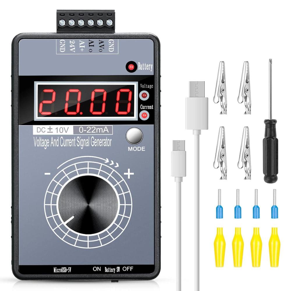 imageSeesii 022mA420mA DC 010V Signal Generator Mini Adjuatable Function Generator with LCD Display Current Voltage Analog Generator