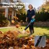 imageSEESII 40V Leaf Blower Cordless 600CFM 160MPH Brushless Motor Leaf Blower with 2  5200mAh Batteries and Charger Turbo Button ampamp Variable Speed Control Electric Blower for Lawn Care Dust and DebrisBlue