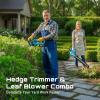imageSEESII Cordless Hedge Trimmer and Leaf Blower Combo 2 Pcs 40Ah Batteries Electric Handheld Bush Trimmer with 20quot DualAction Blade Lightweight Brushless Blower with 2 Speed Modes for Yard Garden