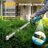 imageSEESII Cordless Hedge Trimmer for Garden Electric Handheld Bush Trimmer with 2 Pack 4000mAh Batteries  20quot DualAction Blade Rotatable Handle Lightweight Hedge Cutter for Shrubs Tree Trimming