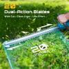 imageSEESII Cordless Hedge Trimmer for Garden Electric Handheld Bush Trimmer with 2 Pack 4000mAh Batteries  20quot DualAction Blade Rotatable Handle Lightweight Hedge Cutter for Shrubs Tree Trimming