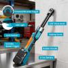 imageSeesii 38quot Long Neck Ratchet Wrench 40Ftlbs 6quot Extended Cordless Ratchet Wrench Kit w 2x20Ah Batteries ampamp Fast Charge 220RPM Variable Speed Ratcheting Wrench w 7 Sockets Light Blue