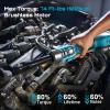 imageSeesii 38quot Long Neck Ratchet Wrench 40Ftlbs 6quot Extended Cordless Ratchet Wrench Kit w 2x20Ah Batteries ampamp Fast Charge 220RPM Variable Speed Ratcheting Wrench w 7 Sockets Light Blue