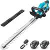 imageSEESII Cordless Hedge Trimmer for Garden Electric Handheld Bush Trimmer with 2 Pack 4000mAh Batteries  20quot DualAction Blade Rotatable Handle Lightweight Hedge Cutter for Shrubs Tree Trimming