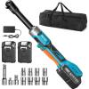 imageSeesii 38quot Long Neck Ratchet Wrench 40Ftlbs 6quot Extended Cordless Ratchet Wrench Kit w 2x20Ah Batteries ampamp Fast Charge 220RPM Variable Speed Ratcheting Wrench w 7 Sockets Light Blue