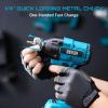 imageSEESII Cordless Impact Driver Kit 21V Max Torque 1590 Inlbs180 Nm Impact Driver Set with Two 20 Ah Batteries 14quot Hex Chuck Power Impact Driver w 20 Pcs Drill Bits 02500 RPM Variable Speed