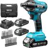 imageSEESII Cordless Impact Driver Kit 21V Max Torque 1590 Inlbs180 Nm Impact Driver Set with Two 20 Ah Batteries 14quot Hex Chuck Power Impact Driver w 20 Pcs Drill Bits 02500 RPM Variable Speed