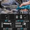imageSeesii 21V Cordless Electric Ratchet Wrench Set 66Ftlbs 200RPM Power Ratchet Wrench 38quot Variable Speed Trigger 2x 20A Batteries ampamp Charger 8 Sockets 14quot and 12quot Adapter 3quot Extension Bar12 inch