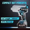 imageSeesii 38quot Cordless Impact Wrench Power Impact Gun wMax Torque 330Ftlbs450Nm 40Ah Rechargable Battery ampamp 4 Sockets Compact Power Impact Wrench for Lightduty Work Car HomeWH450