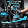 imageSeesii Cordless Impact Wrench 1180Ftlbs 1600Nm 12 High Torque Brushless Impact Gun 2500IPM 18V Power Impact Wrench 2  5000mAh Battery 4 Sockets Variable Speeds for CarTruck RVMowerWH810650Nm