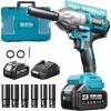 imageSeesii Impact Wrench 665 FTLBS900Nm 3300IPM 12 Impact Gun High Torque Electric Cordless Impact Wrench with 21V 1x40Ah Battery 6 Sockets and Case for Home Car Truck Tire Lug Nut Removal Tool Set665Ftlbs w 1x40Ah Battery