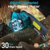 imageSEESII 2in1 Cordless Pole Saws for Tree Trimming 6 Inch Mini Electric Chainsaw with 2 x 4000mAh Batteries Battery Powered Chain Saw with Extension Pole Tree Trimmer Limb Branch Cutter PrunerBlue6 Inch Saw
