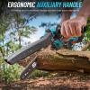 imageSEESII 2in1 Cordless Pole Saws for Tree Trimming 6 Inch Mini Electric Chainsaw with 2 x 4000mAh Batteries Battery Powered Chain Saw with Extension Pole Tree Trimmer Limb Branch Cutter PrunerBlue8 Polesaw 4000mah4000mah