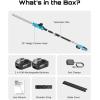 imageSEESII Cordless Pole Hedge Trimmer Electric Bush Trimmer with 20 DualAction Blade 24000mAh Battery 8Ft Telescopic Pole Adjustable Rotating Head Battery Powered Hedge Clipper for Shrub TrimmingCordless Hedge Trimmer with Pole