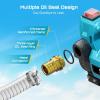 imageSEESII Diesel Transfer Pump 3Power 12V24V21V Battery Powered Fuel Transfer Pump with AutoStop amp 40Ah Battery12 GPM Cordless Diesel Pump for Diesel Kerosene for Farm Truck Boat21V battery  12V24V clamps
