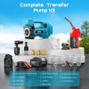 imageSEESII Diesel Transfer Pump 3Power 12V24V21V Battery Powered Fuel Transfer Pump with AutoStop amp 40Ah Battery12 GPM Cordless Diesel Pump for Diesel Kerosene for Farm Truck Boat21V battery  12V24V clamps