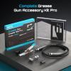 imageSeesii Grease Gun Accessory Kit Includes QuickRelease Coupler 90 Degree Grease Gun Coupler Adapter 12 Inch Flexible Hose 2 Grease Needle Tips for Easy Greasing Narrow Tight amp Deep Spaces GR04PPro Kit 12000 PSI Coupler  394 Hose