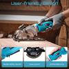 imageSeesii Mini Circular Saw with Laser Guide48A 4000 RPM Compact Corded Circular Saw with Rip Guide3 Blades 412 for WoodSoft MetalTilePlastic CuttingMax Cut Depth 1111690118 45412 corded
