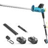 imageSEESII Cordless Pole Hedge Trimmer Electric Bush Trimmer with 20 DualAction Blade 24000mAh Battery 8Ft Telescopic Pole Adjustable Rotating Head Battery Powered Hedge Clipper for Shrub TrimmingCordless Hedge Trimmer with Pole
