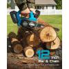 imageSEESII 40V 16Inch Cordless Chainsaw Brushless Electric Chain Saws with 240Ah Batteries amp Charger ToolFree Chain Tension Auto Oiling for Tree Trimming Wood Cutting Yard Work12inch