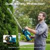 imageSEESII Cordless Hedge Trimmer for Garden Electric Handheld Bush TrimmerSEESII 6in1 Cordless Pole Saw amp Hedge Trimmer Combo