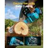 imageSEESII Electric Chainsaw Cordless 12inch Handheld Chain Saws with a 40Ah Battery Tree Saw with Toolfree Chain Tension Auto Oiling for Wood Cutting Trimming Branch2 x 4000mAh 12 Inch Pro
