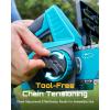 imageSEESII Electric Chainsaw Cordless 12inch Handheld Chain Saws with a 40Ah Battery Tree Saw with Toolfree Chain Tension Auto Oiling for Wood Cutting Trimming Branch2 x 4000mAh 12 Inch Pro