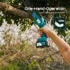 imageSEESII Electric Chainsaw Cordless 12inch Handheld Chain Saws with a 40Ah Battery Tree Saw with Toolfree Chain Tension Auto Oiling for Wood Cutting Trimming Branch2 x 4000mAh 8 Inch Pro