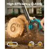 imageSEESII Electric Chainsaw Cordless 12inch Handheld Chain Saws with a 40Ah Battery Tree Saw with Toolfree Chain Tension Auto Oiling for Wood Cutting Trimming Branch2 x 4000mAh 6 Inch Pole Saw