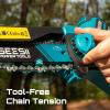 imageSEESII Electric Chainsaw Cordless 12inch Handheld Chain Saws with a 40Ah Battery Tree Saw with Toolfree Chain Tension Auto Oiling for Wood Cutting Trimming Branch2 x 4000mAh 8 Inch Brushless