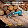 imageSEESII Electric Chainsaw Cordless 12inch Handheld Chain Saws with a 40Ah Battery Tree Saw with Toolfree Chain Tension Auto Oiling for Wood Cutting Trimming Branch1 x 2000mAh 6 Inch