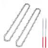 imageSEESII 8 Inch Chainsaw Chain 2 Pack with Sharpening Kit  14 LP 043 Gauge 46 Drive Links Compatible with SEESII PS800 BITOON Supstable S5 Sky TaskStar SC08 and More2 Pack 8 Inch 45DL