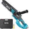 imageSEESII Mini Chainsaw 8 Inch Cordless Electric Saw for Tree Trimming Handheld Power Chain Saw Brushless Compatible with Extension Pole Tool Only