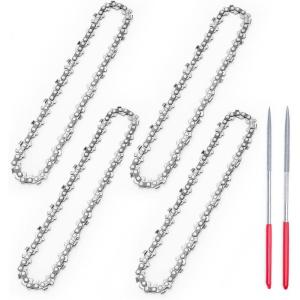 imageSEESII 8 Inch Chainsaw Chain 2 Pack with Sharpening Kit  14 LP 043 Gauge 46 Drive Links Compatible with SEESII PS800 BITOON Supstable S5 Sky TaskStar SC08 and More4 Pack 6 Inch 37DL