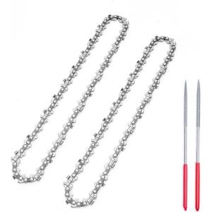 imageSEESII 8 Inch Chainsaw Chain 2 Pack with Sharpening Kit  14 LP 043 Gauge 46 Drive Links Compatible with SEESII PS800 BITOON Supstable S5 Sky TaskStar SC08 and More2 Pack 8 Inch 47DL