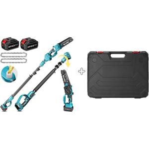 imageSEESII Pole Saw 8 Inch with Mini Chainsaw Case