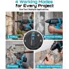 imageSeesii 1Inch Cordless SDSPlus Rotary Hammer Drill 28J Impact Energy Brushless Motor 4Mode with Safety Clutch 2 x 40Ah Batteries amp ChiselBit Set for Concrete Drilling amp Home RenovationBlue